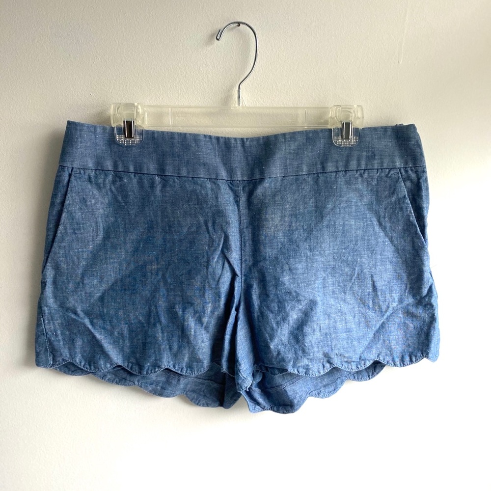 Loft jean shorts with scalloped ends